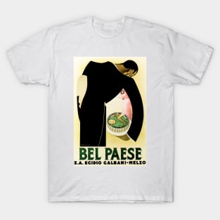 BEL PAESE FORMAGGIO CHEESE Vintage Italian Food Advertisement Art Deco T-Shirt